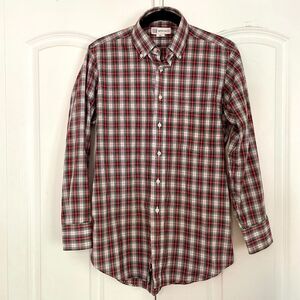 High Bar Shirt Co. Button-Down Shirt Slim Cut in Plaid - Slim/Small Made in USA